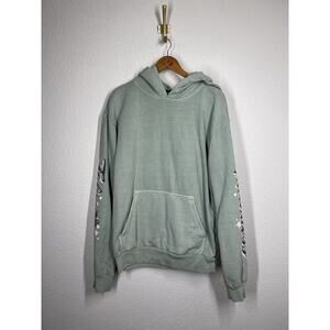 Talentless Airbrush Graffiti Logo Hoodie Medium Light Green